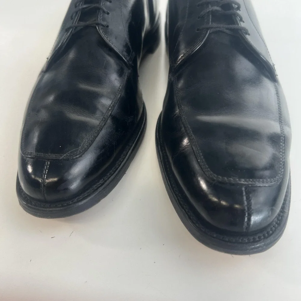 Allen Edmonds Delray Shoes Mens 11.5‎ A Black Leather Split Toe Dress